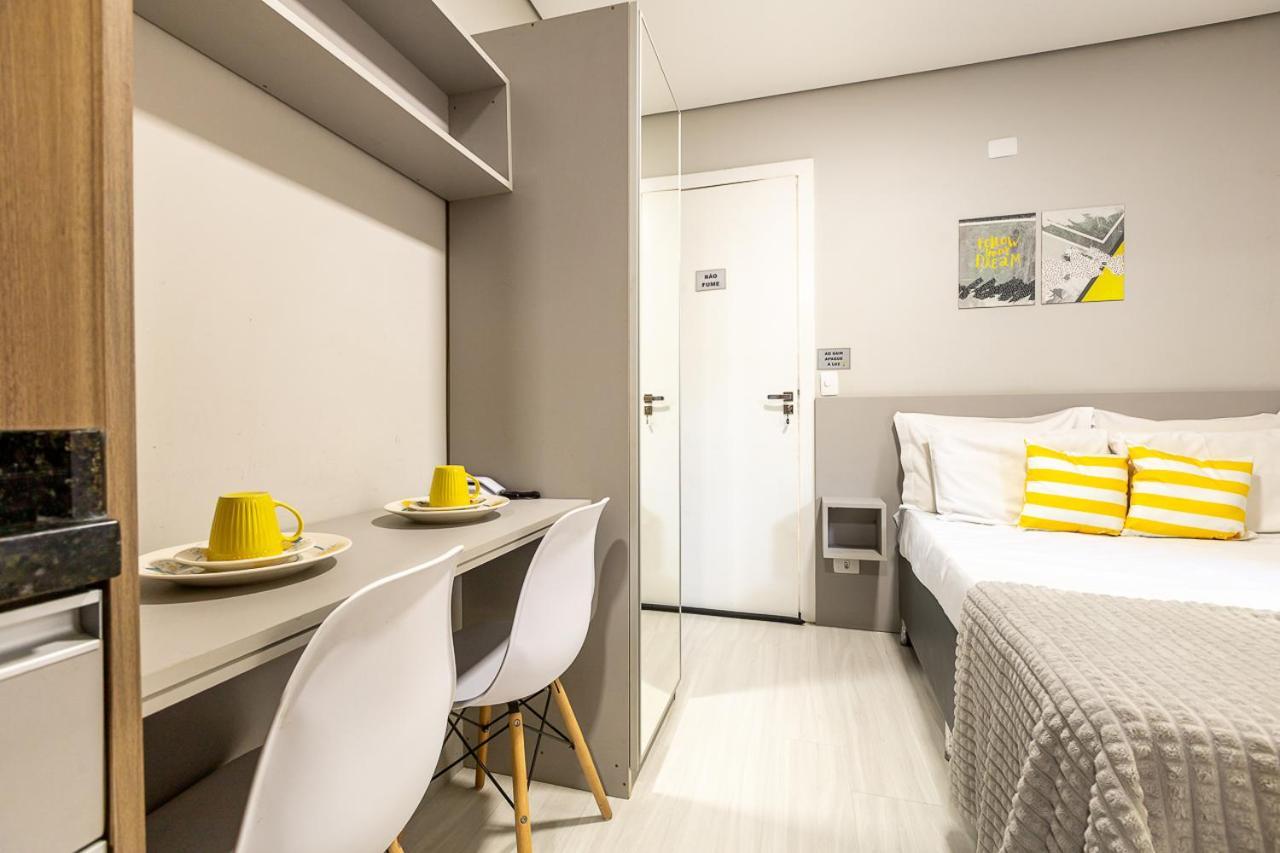 09- Studio Lindamente Decorado! Ideal Para Casal!!! 库里提巴 外观 照片